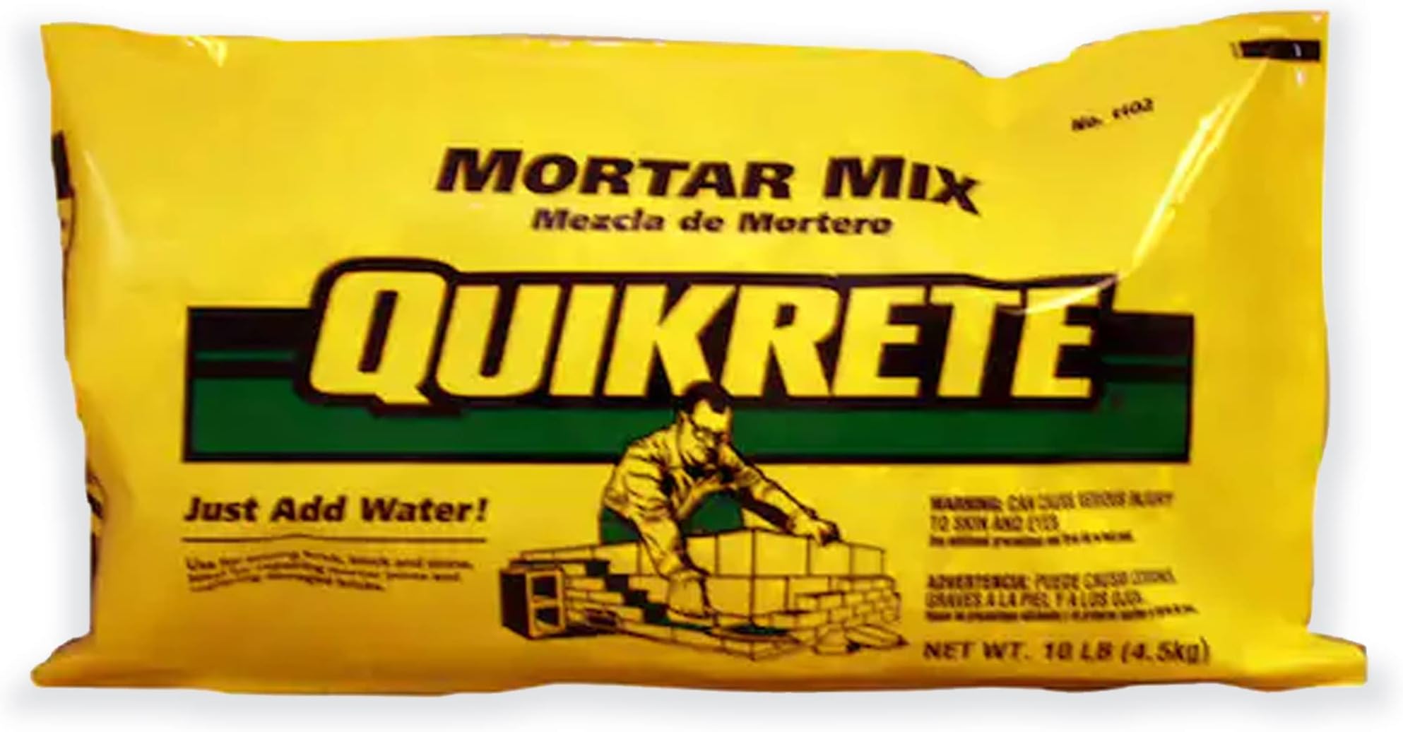 QUIKRETE Construction Grade Mortar Mix of Masonry Cement and Graded Sand for Laying Brick, Concrete Units, and Stone, 10 Pounds