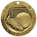 Soccer World Class Gold Medal with Red, white & blue v-neck ribbon (Futbol)