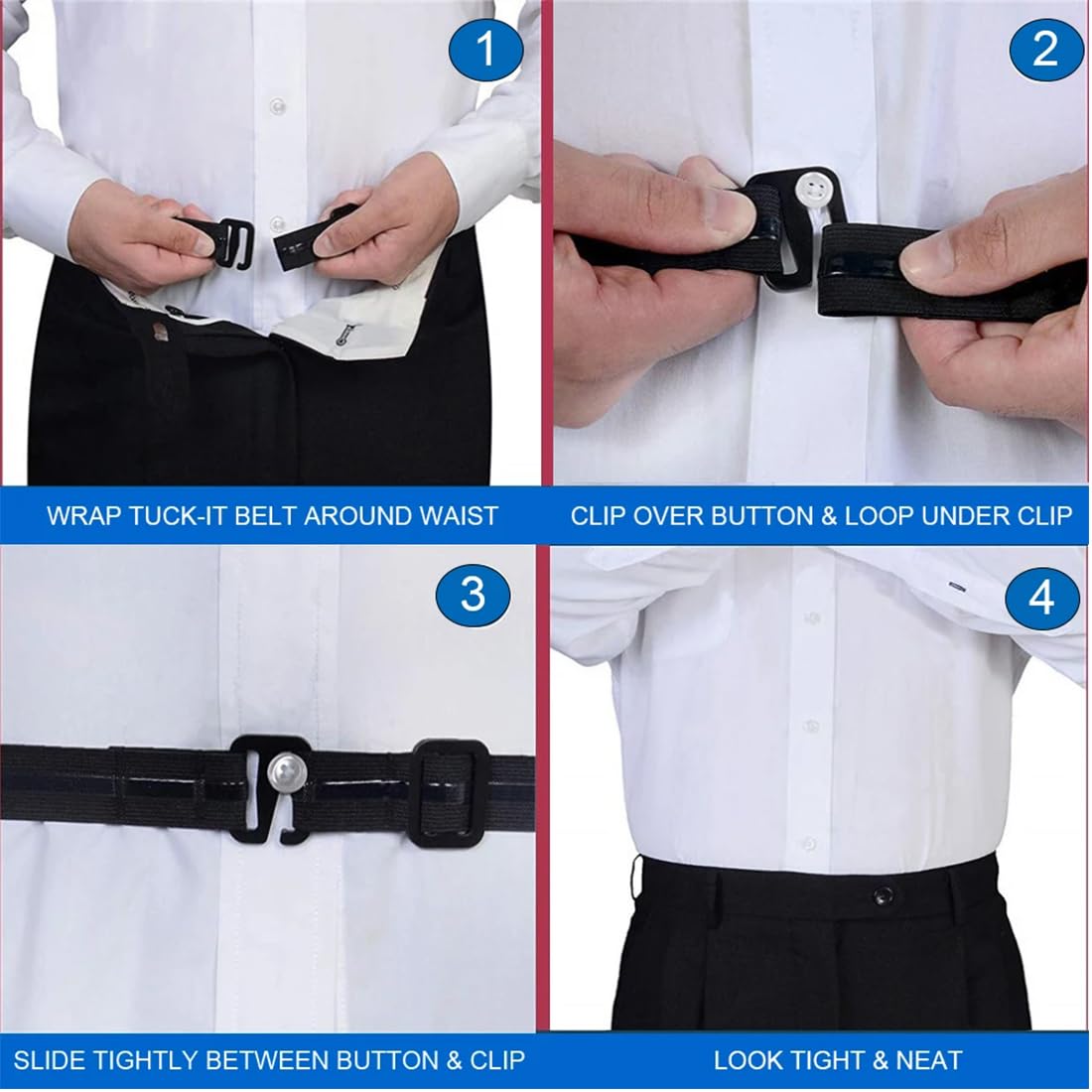 2 pezzi camicia da uomo stays cintura clip di bloccaggio antiscivolo 2 pezzi camicia da uomo stays cintura clip di bloccaggio antiscivolo