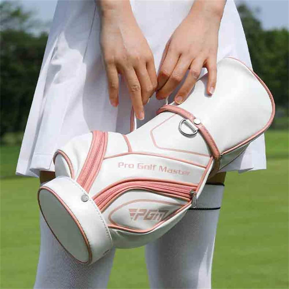 Golf Pouch Bag, Stylish and Durable Golf Club Carrying Bag, Lightweight Golf Handbag for Male Female Golfers Sports (Pink)