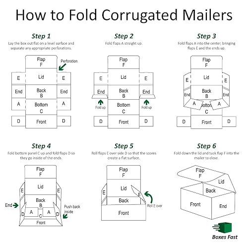 Miniatura 3 de Boxes Fast | Shipping Boxes Small 6"L x 4"W x 2"H, 50-Pack | Corrugated Cardboard Box for Packing, Moving and Storage