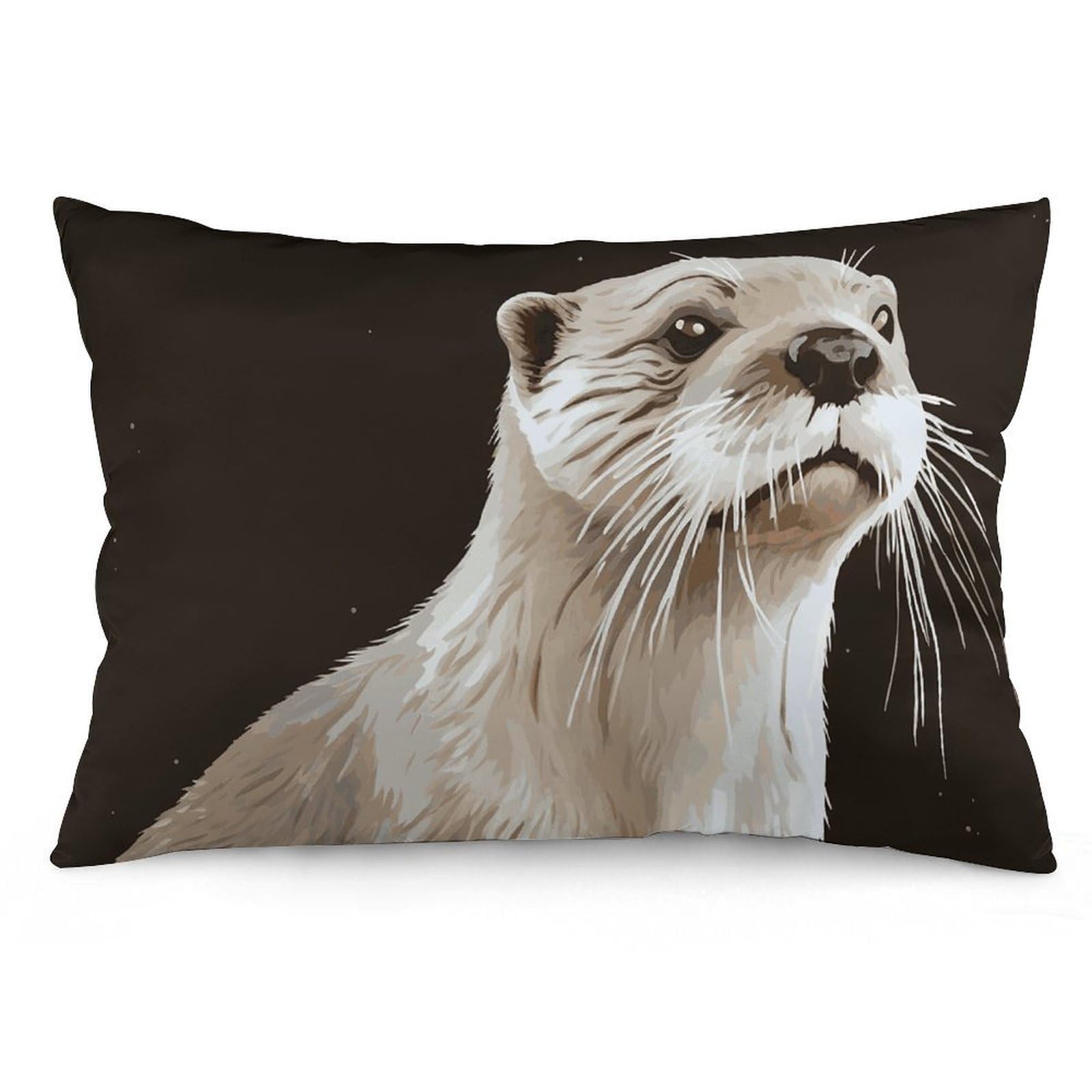 FodPand Decorative Throw Pillow Covers 12x20 Short Plush Otter Body Pillowcase Cushion Cases with Invisible Zipper Rectangle Lumbar Pillow Shells for Sofa Couch Chair Bed Home Decor