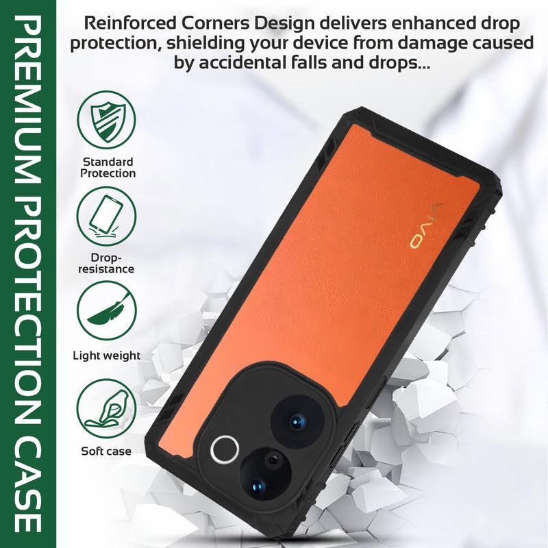 Image of AIBEX Crystal Clear Back Cover Case for Vivo T3 Pro 5G / IQOO Z9s Pro 5G | 360 Degree Protection | Shock Proof Design | Transparent Back Case for Vivo T3 Pro 5G / IQOO Z9s Pro 5G (PC & TPU,Bumper)