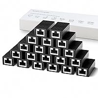 Vista 10 de Dingsun Acoplador RJ45, extensor Ethernet para conector hembra a hembra Cat7/Cat6/Cat5e/Cat5 (1 paquete, negro)