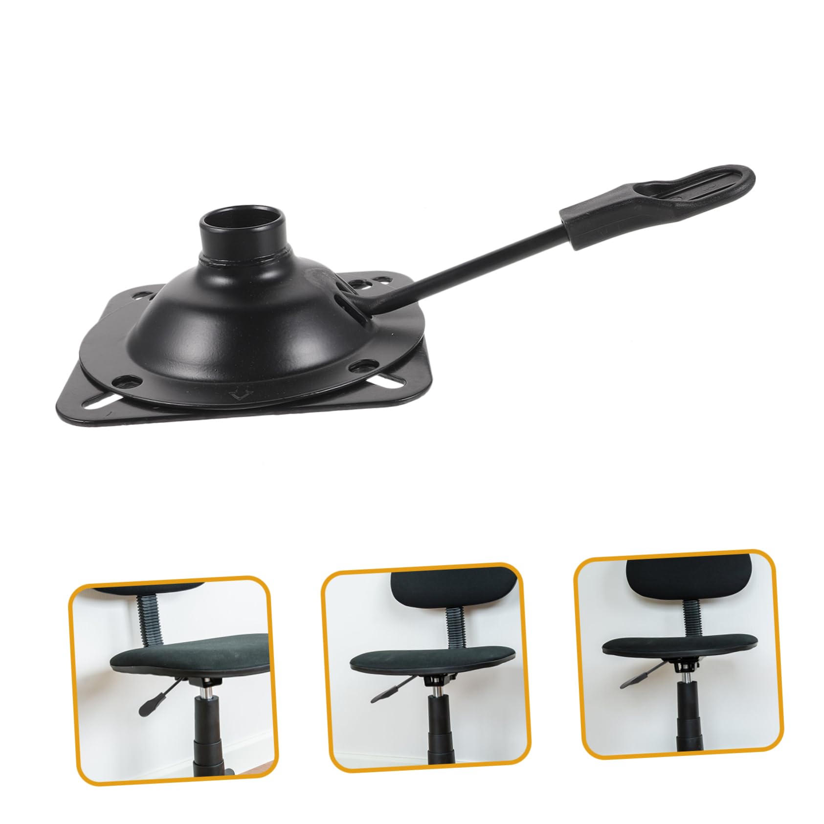 DOITOOL Pieza de Repuesto para Mecanismo de Inclinación, Fácil de Instalar y Limpiar Base de Silla Negra de Acero Inoxidable para Silla de Oficina o Barra