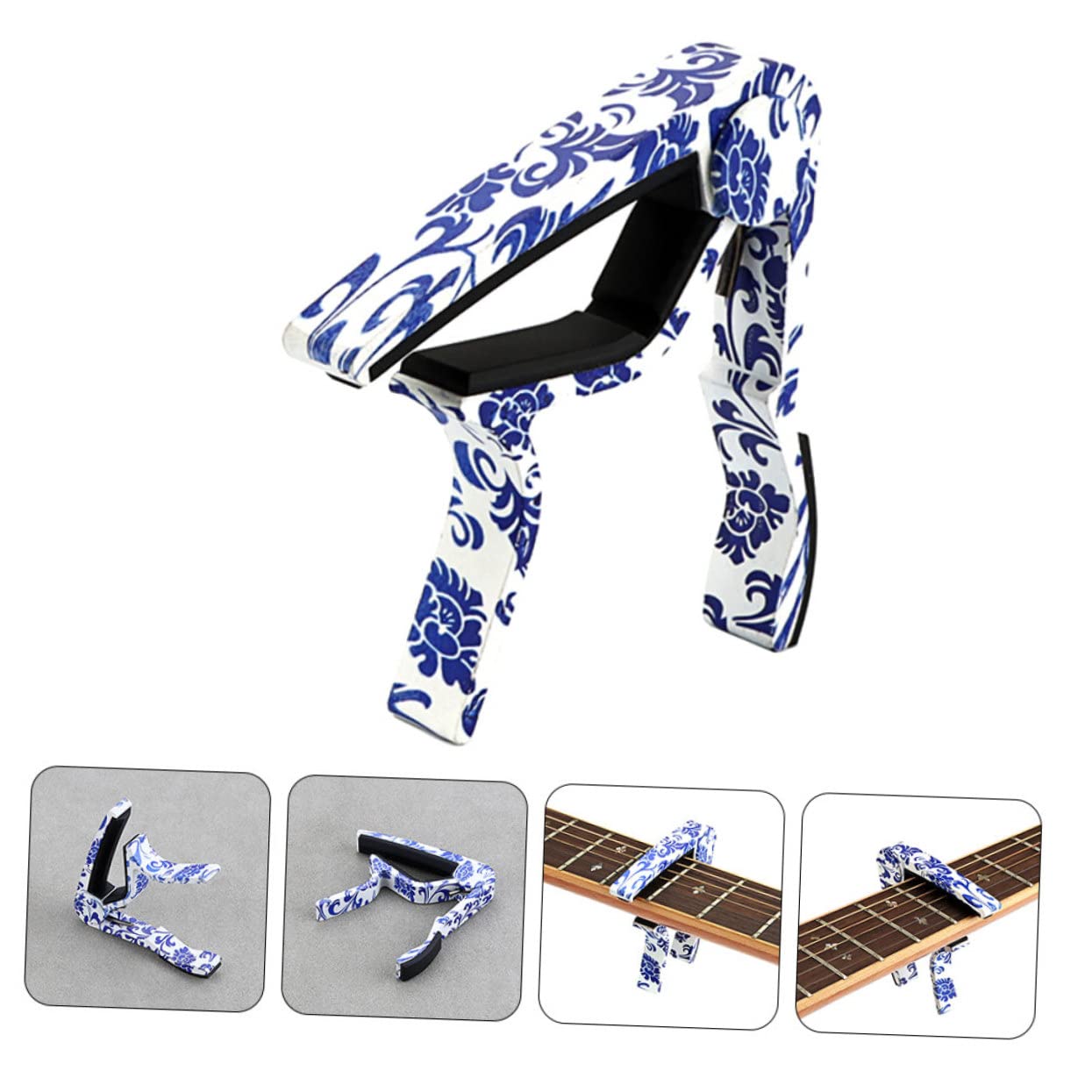 Yardwe 4 Stück Gitarren-kapodaster Gitarrenzubehör Bass Kapodaster Gitarre Guitar Capo Acoustic Gitarre Elektrisch Akustikgitarre Kapos Tuner E-gitarre Kapodaster Metall