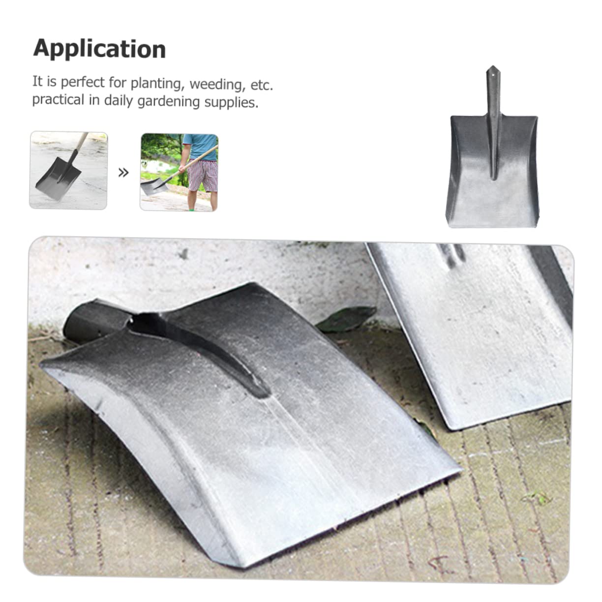 Gartenspaten aus Stahl für Gartenarbeiten und Pflanzen, Leicht