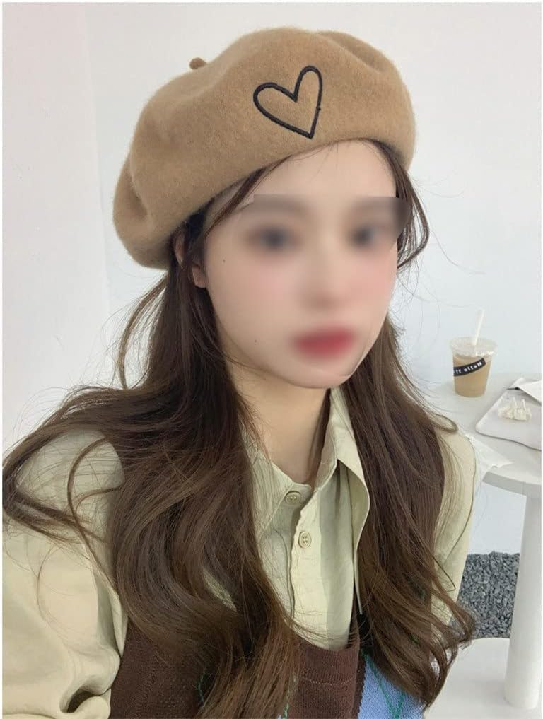 Hats Winter Rabbit Hair Bud Korean Version Big Round Pile Japanese Lazy Fashion Cool Beret Women
