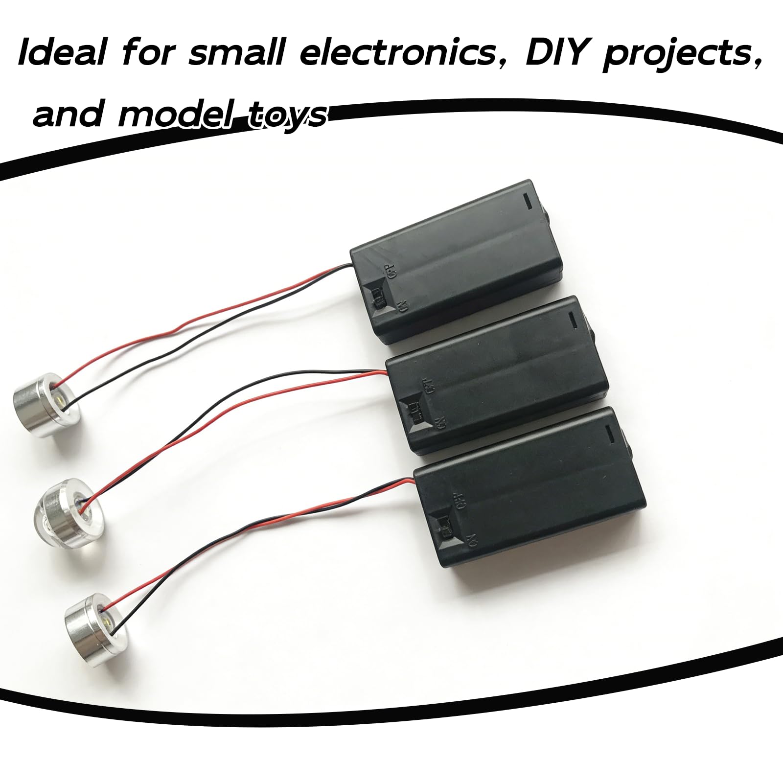 10 Piezas Soporte de Batería Plástico para 2 Pilas AA 3V con Tapa, Portapilas AA 2 Pilas, Interruptor On/Off y Cables de Conexión para Proyectos Electrónicos DIY y Reemplazo de Soportes Rotos — view 6