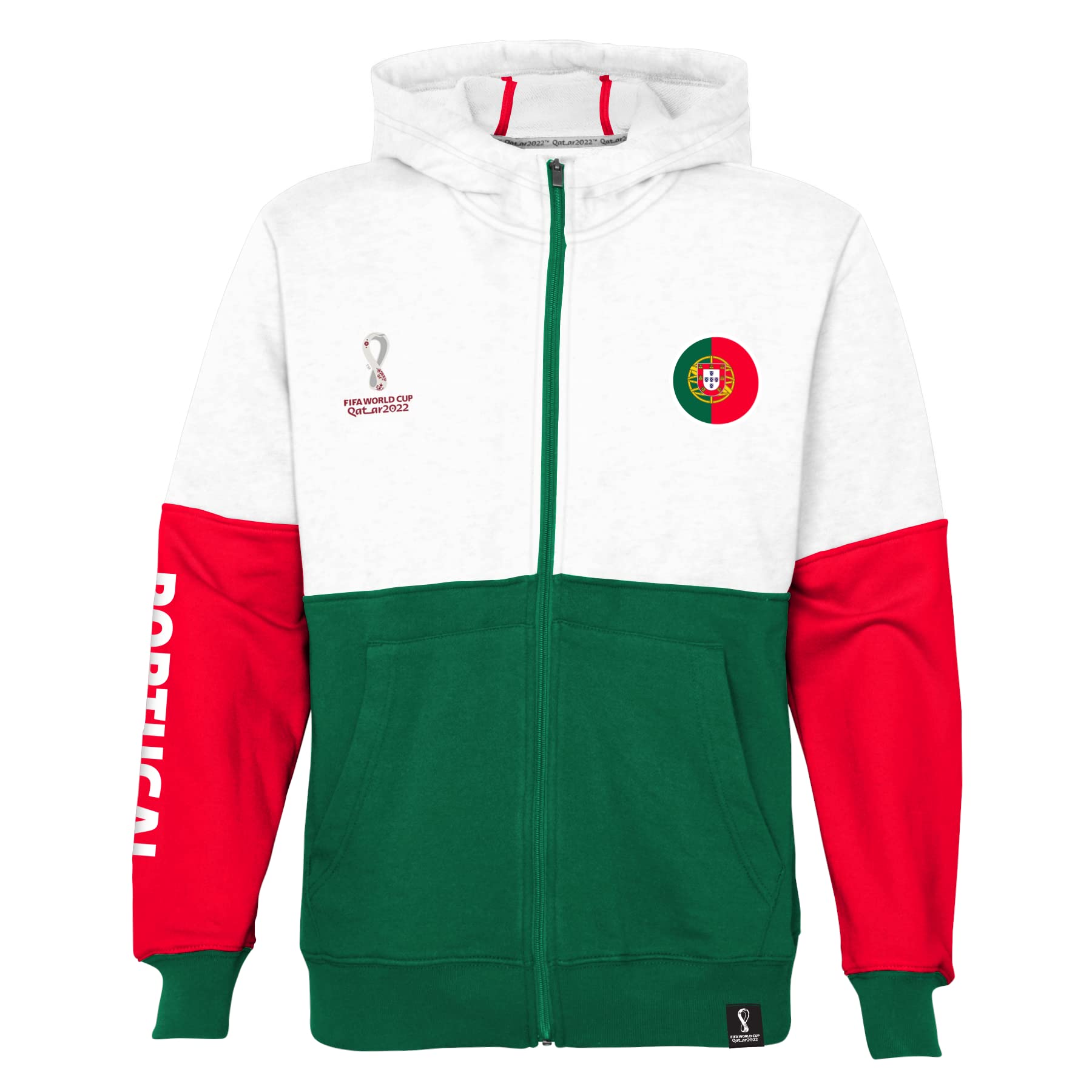 Outerstuff Unisex Kid's FIFA World Cup Country Contrast Panel Fleece Hood