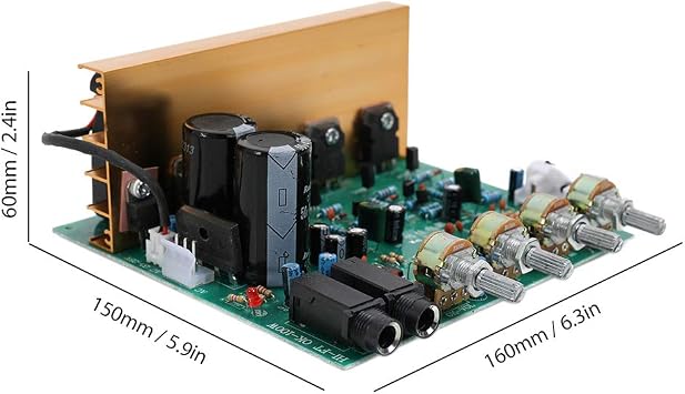 Mini Audio Amplifier Board, DX-2 High Power Audio Amplifier Board Channel High Power Subwoofer Dual Home Theater DC18V-24V DIY Supplies