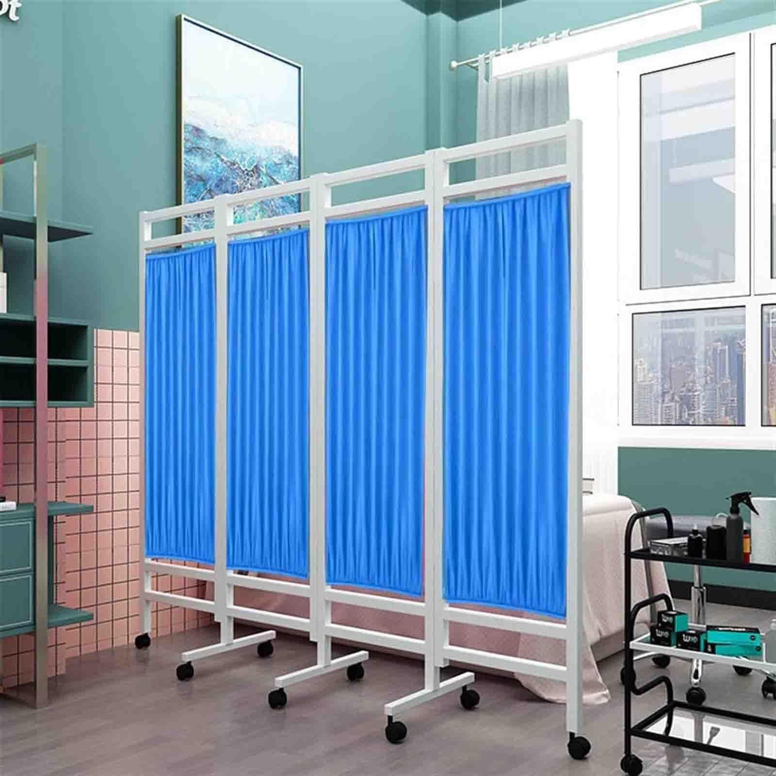 Paravent médical enroulable à 4 panneaux gain de place pour examens