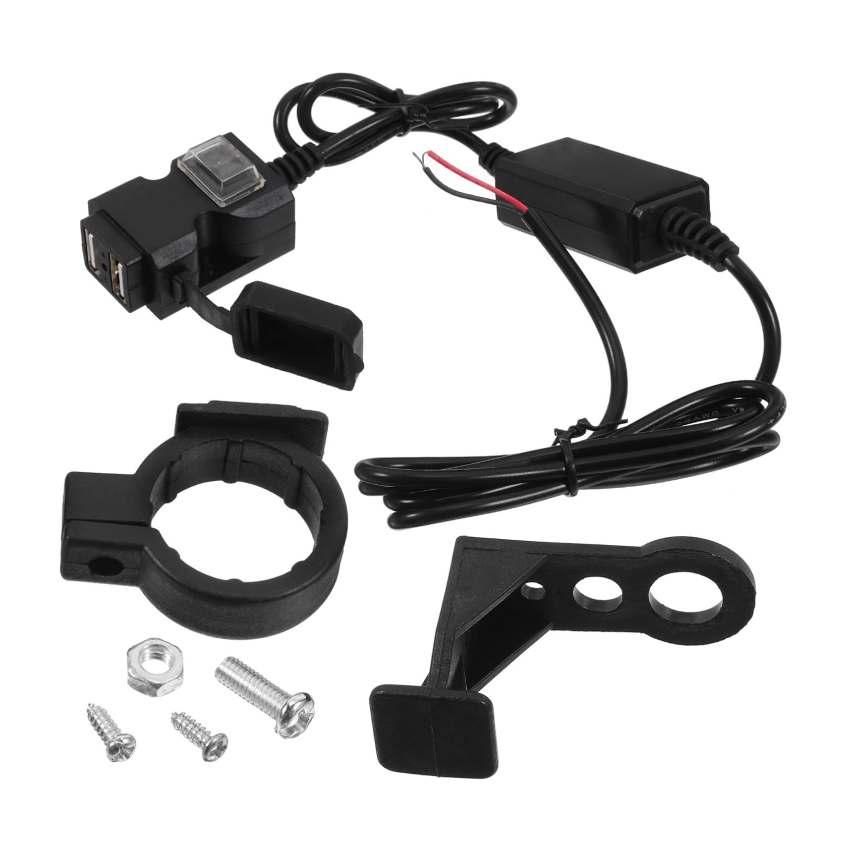 OUNONA Motorcycle USB Charger Dual Ports USB Outlet for Phones Tablets Fast Charging for All Motorcycle Models Built Against Overheating Overcharging