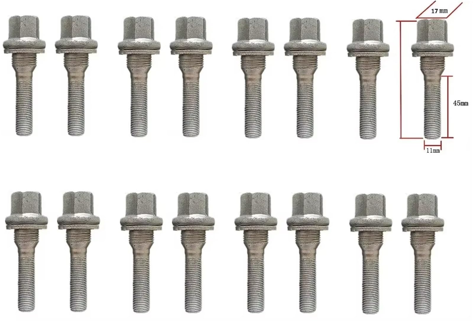 Perni Compatibile Con Citroen 8 Pezzi O 16 Pezzi 40 Mm O 45 Mm M12 X 1,25 Ruota Lunga Filettatura Bullone Pneumatici Bulloni Accessori Auto