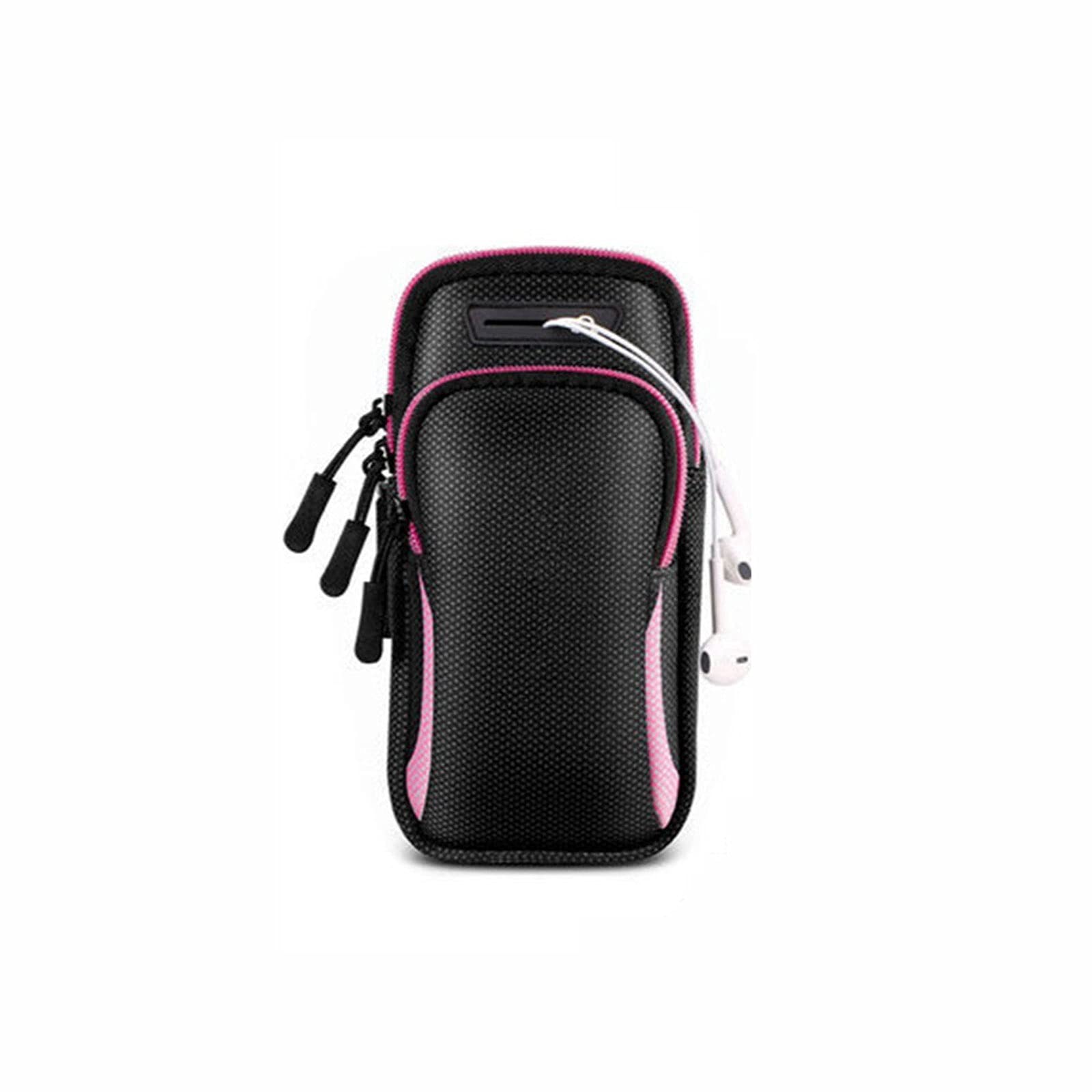 VIZCO Mens Cross Body Bag Universal 6.5'' Waterproof Sport Armband Bag Running Jogging Gym Arm Band Mobile Phone Bags Cover Case Holder (Color : Pink)-image-31