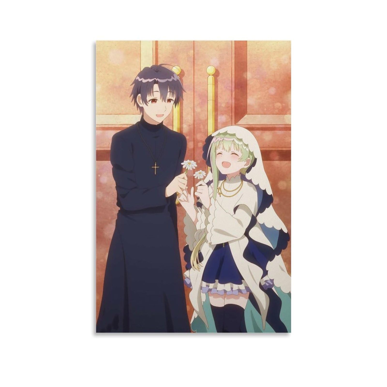 HUYEHEHERRY Saint Cecilia And Pastor Lawrence Anime Poster Wall Art Canvas Cover Vintage Aesthetic Design Poster Decorative Painting for Living Rooms 08x12inch(20x30cm) Unframe-style