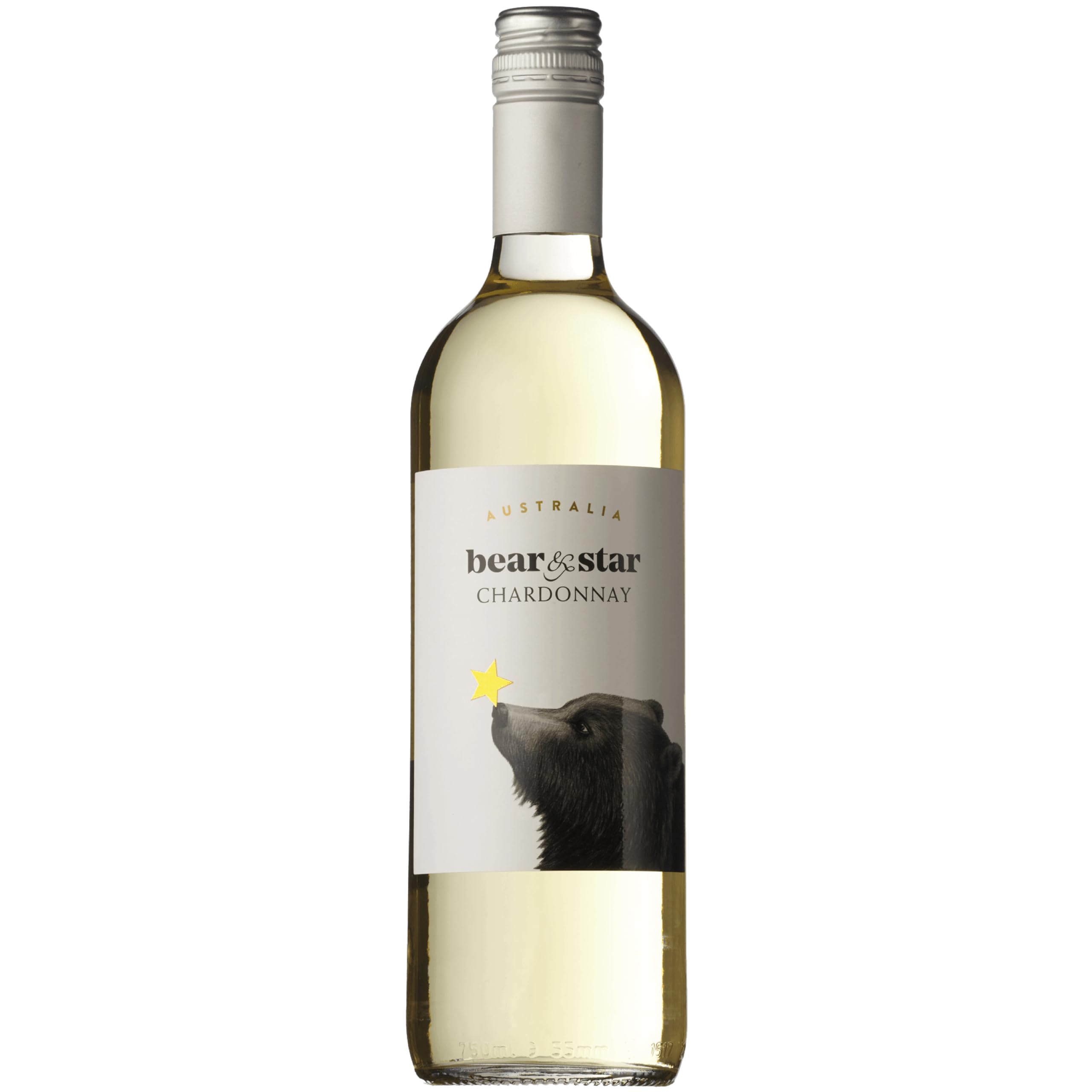 Bear & Star Chardonnay 75cl, 11% ABV – South Eastern Australia White Wine – Crisp Citrus & Stone Fruit Character