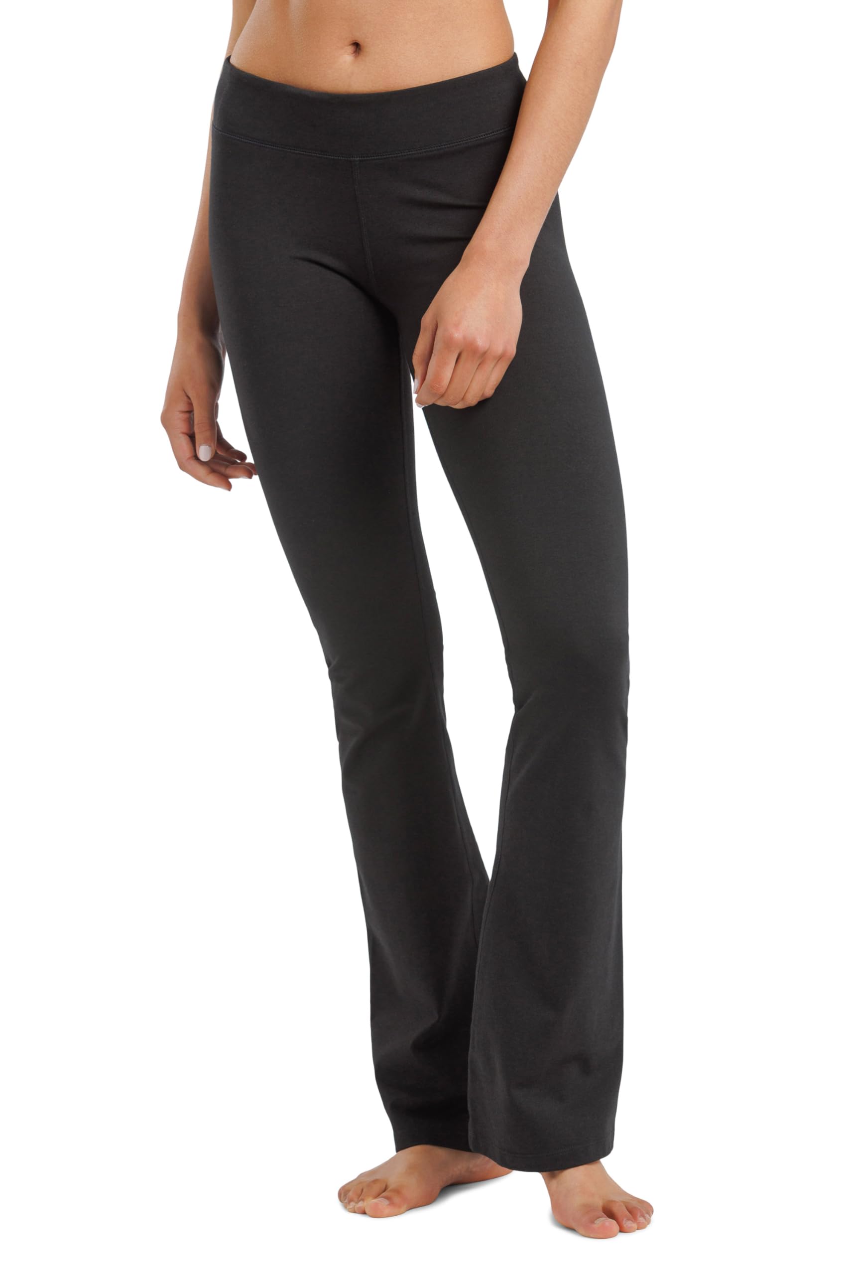 Fishers Finery Women's Organic Cotton Blend Bootcut Yoga Pant; Athletic Casual Pant