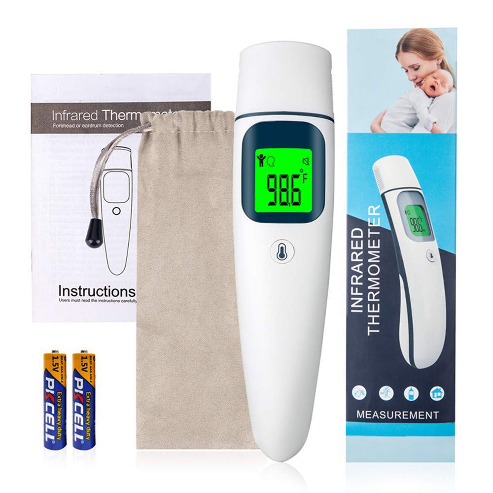 Termómetro Infrarrojo del Bebé, Oído Y Termómetro De La Frente, Termómetro Médico Modo Dual Digital con Fiebre De Alarma, ℃ / ℉ De Conversión, 1S Lectura
