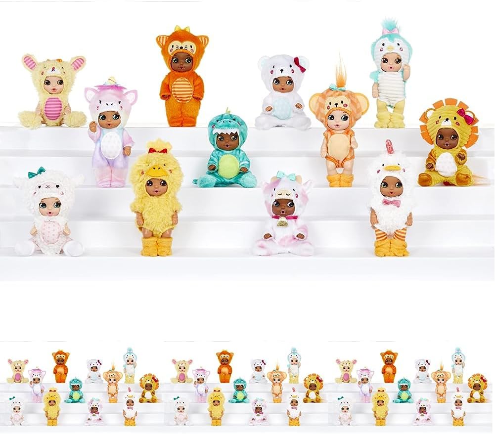 Baby Born Surprise Animal Babies Series 5/ Unwrap Surprises; Collectible Baby Dolls W/Soft Swaddle and Bunny Pouch;Dinosaur, Unicorn, Lion, Penguin, Cow. Gift K Ages 3+, Multicolor image 5