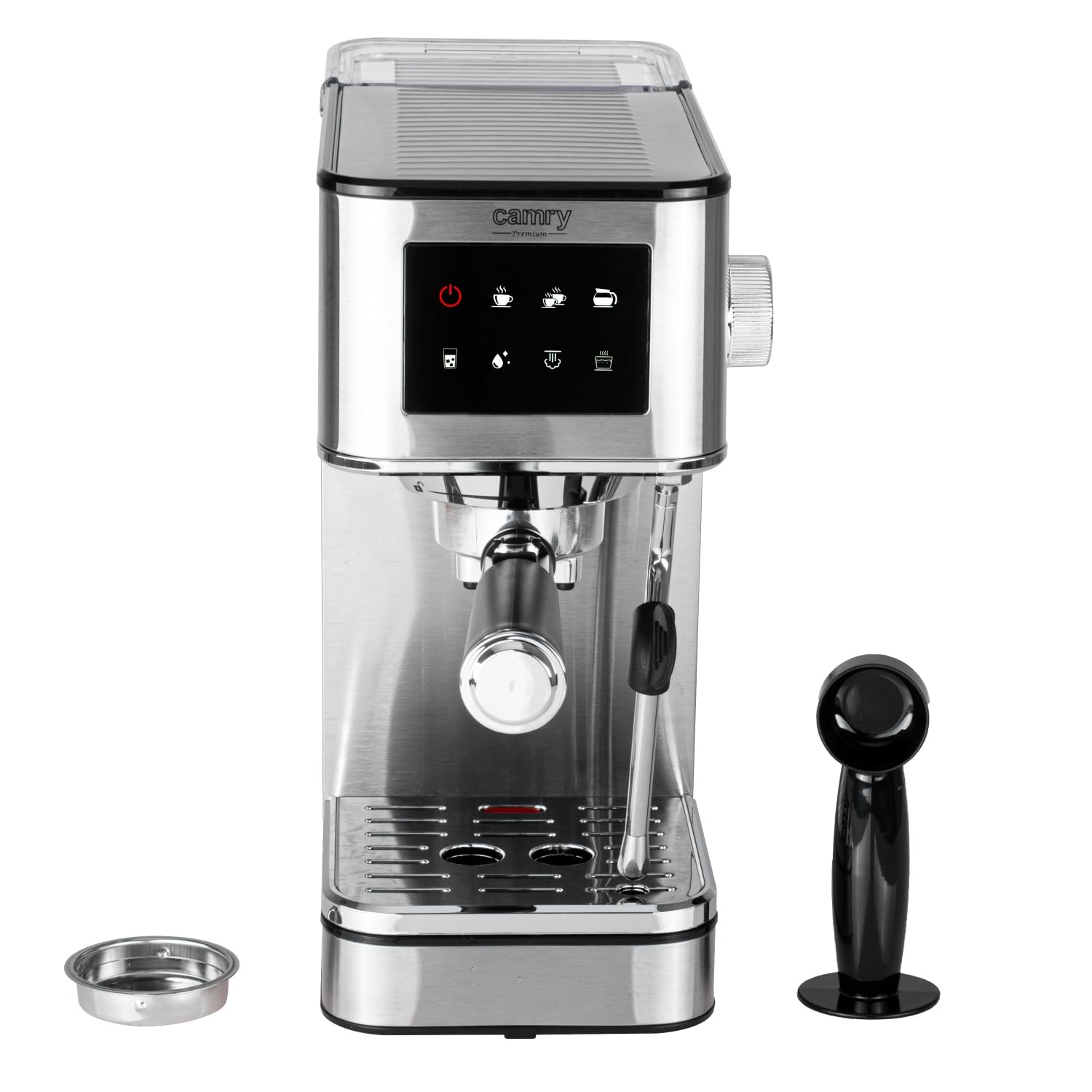 CAMRY CR 4389 Espressomaschine 7-in-1 – Milchaufschäumer, 1,7-l-Wassertank