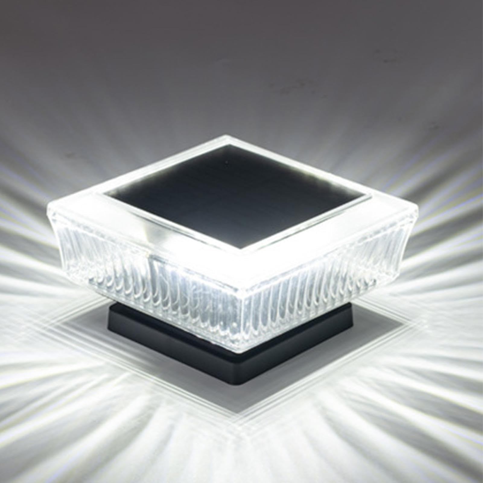 Lampy Solarne do Ogrodzenia | 2 Sztuki Zewnętrzne Lampy Solarne Wodoodporne | Energooszczędne Oświetlenie LED Do Ogrodzenia Balkonu Bramy Tarasu Schodów Basenu Podjazdu Ścieżki Ogrodowej