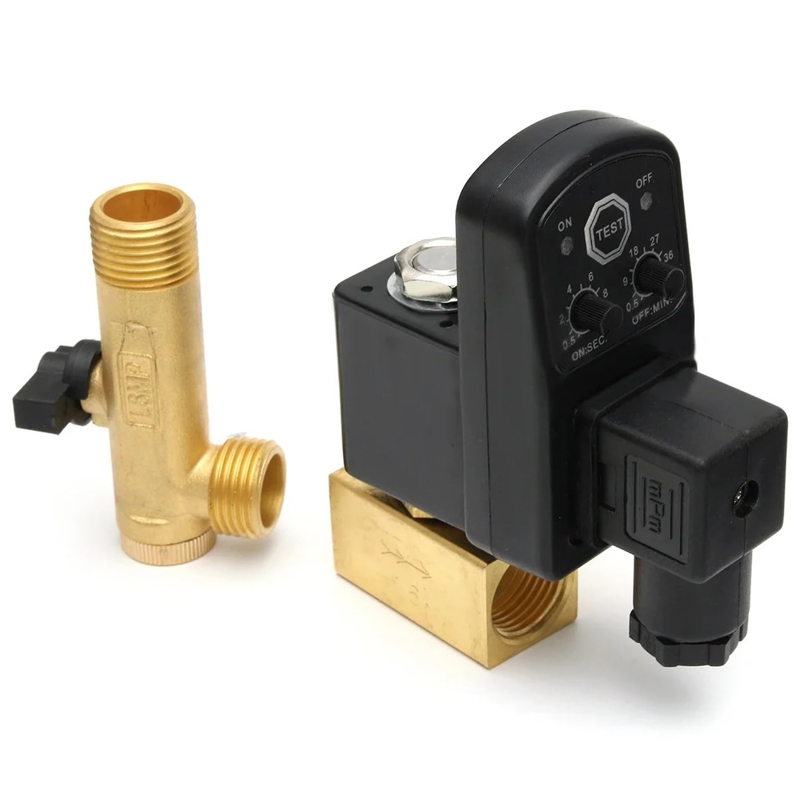 Válvula de drenaje de 1/2" con temporizador electrónico for compresor de aire, tanque de gas, válvulas de drenaje automáticas de 2 vías for filtros y cilindros de aire.(AC110V)