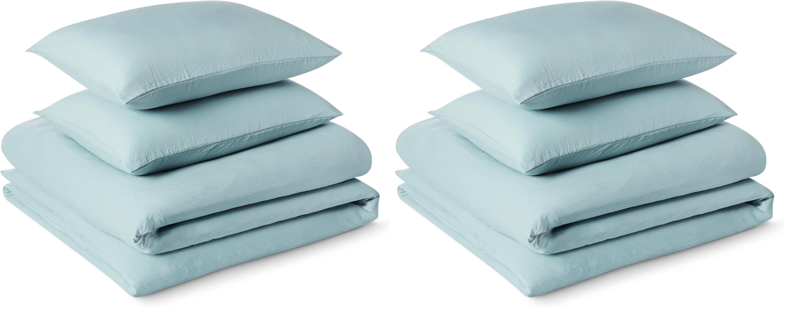 Parure de lit 2 personnes en microfibre 240x220 cm avec 2 taies d'oreiller bleu