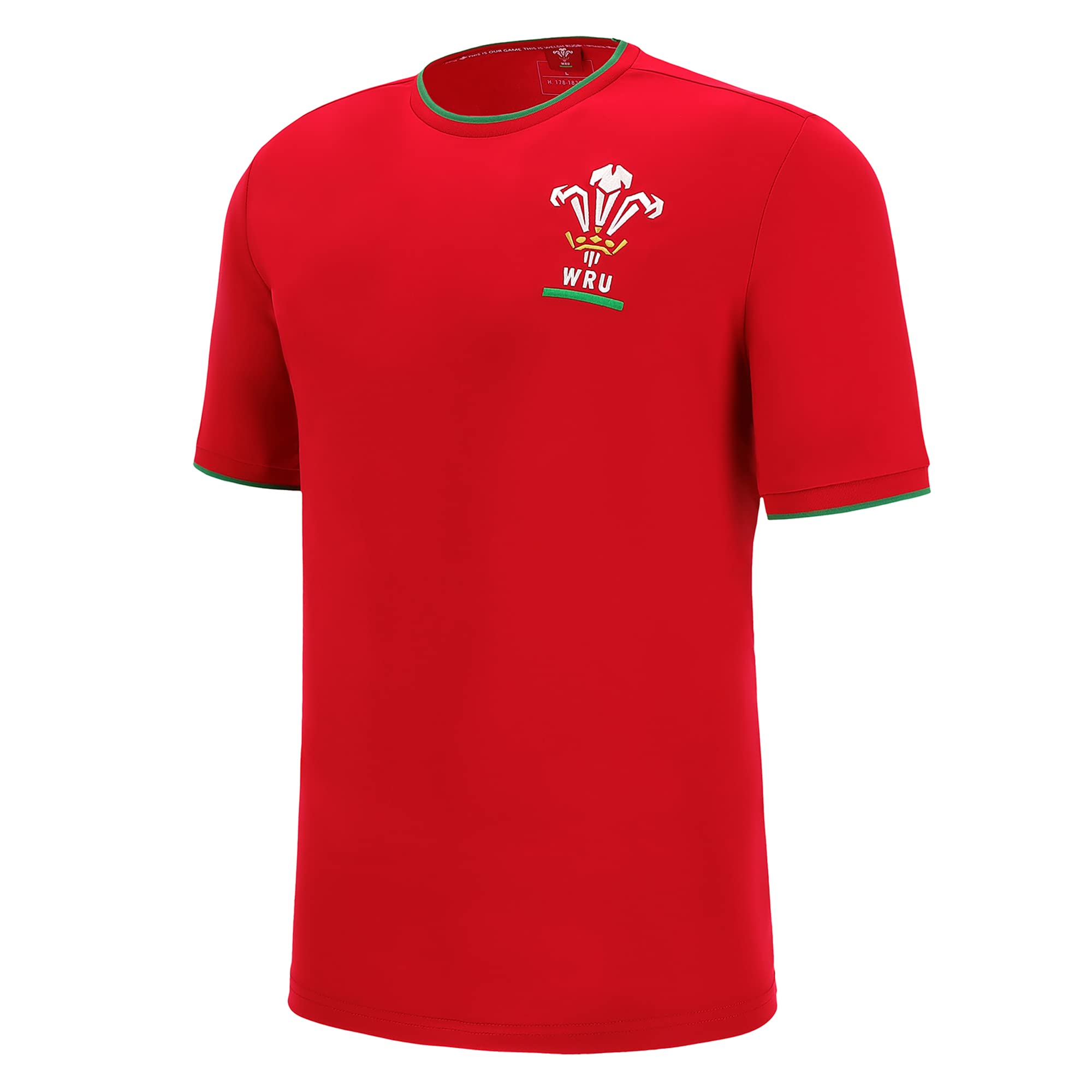 MacronUnisex WRU Merch Ca Groc Poly T-Shirt Red Ss Jr T-Shirt