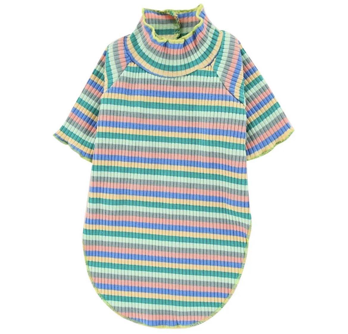KUTKUT Pet Dog Stretchable Shirt, Pet T-Shirt Clothes Apparel for Small Dog Cat, Sleeved Soft Breathable Sweatshirt Cute Pullover Knitwear Striped Basic Classic Tee Spring Summer Autumn (SIZE: 2XL, Chest 52cm & Length 40cm) (B0963JWN2Y) Amazon Price History, Amazon Price Tracker