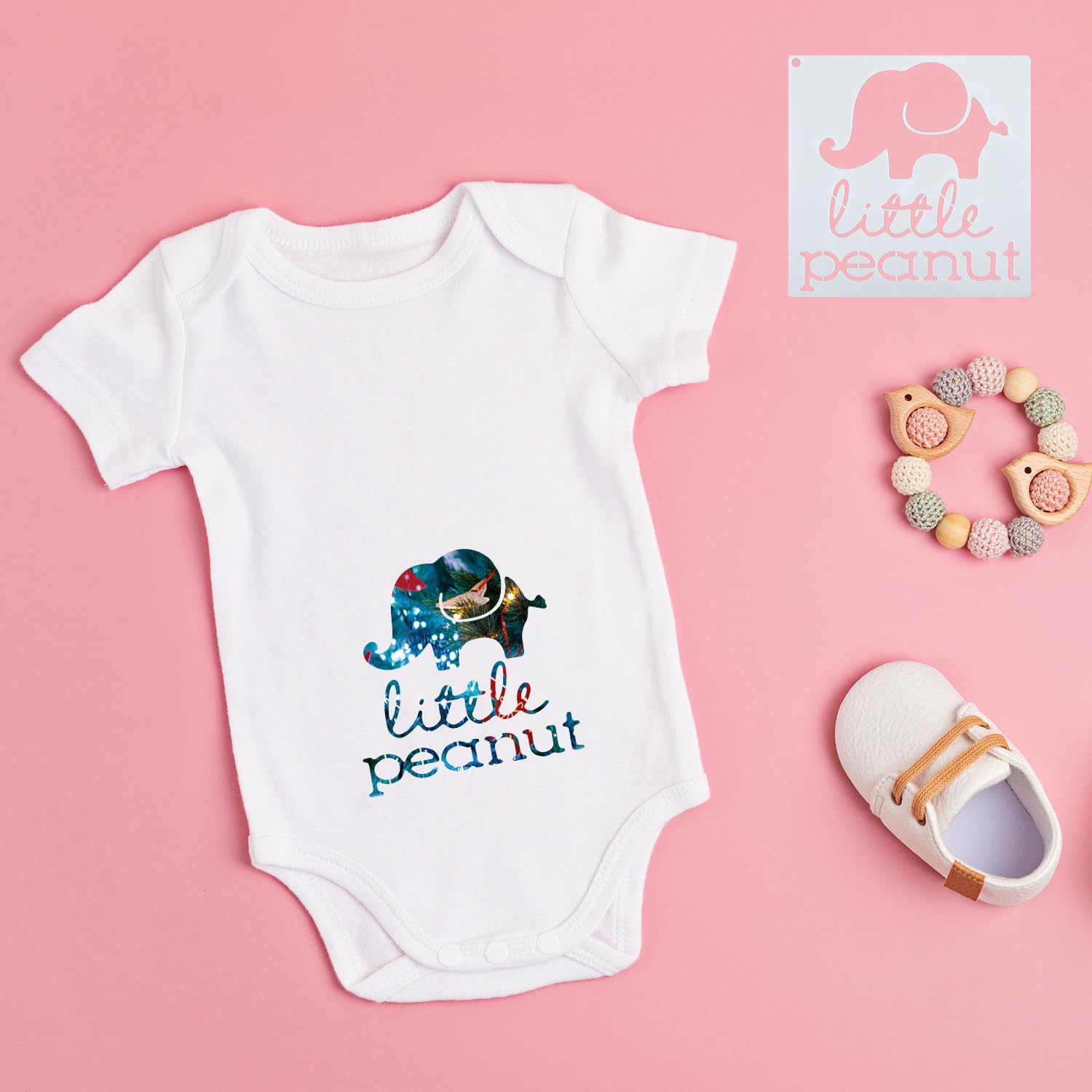 22PCS Baby Shower Stencils for Painting, Baby Theme Painting Templates, Small Animals Template for Painting, 5 Inch Cute Baby Shower Stencils for Onesie Decorating Kit