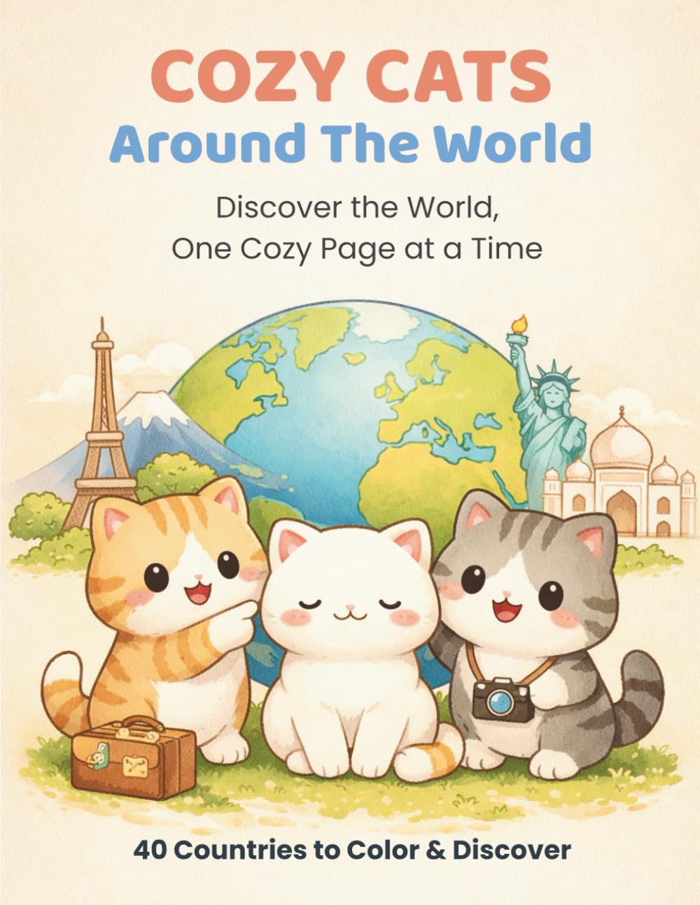 Cozy Cats Around the World: 40 Countries to Color & Discover