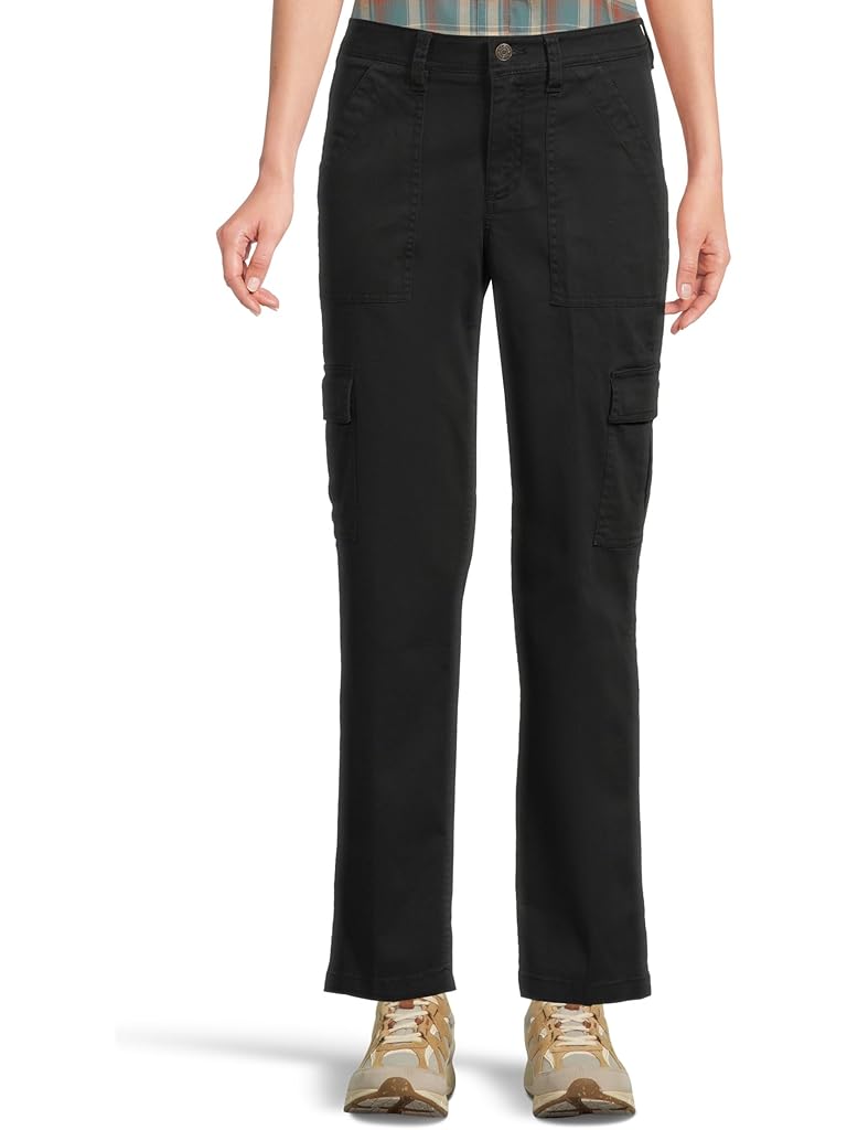 Black L.L.Bean Comfort Stretch Mid-Rise Straight-Leg Cargo Pants