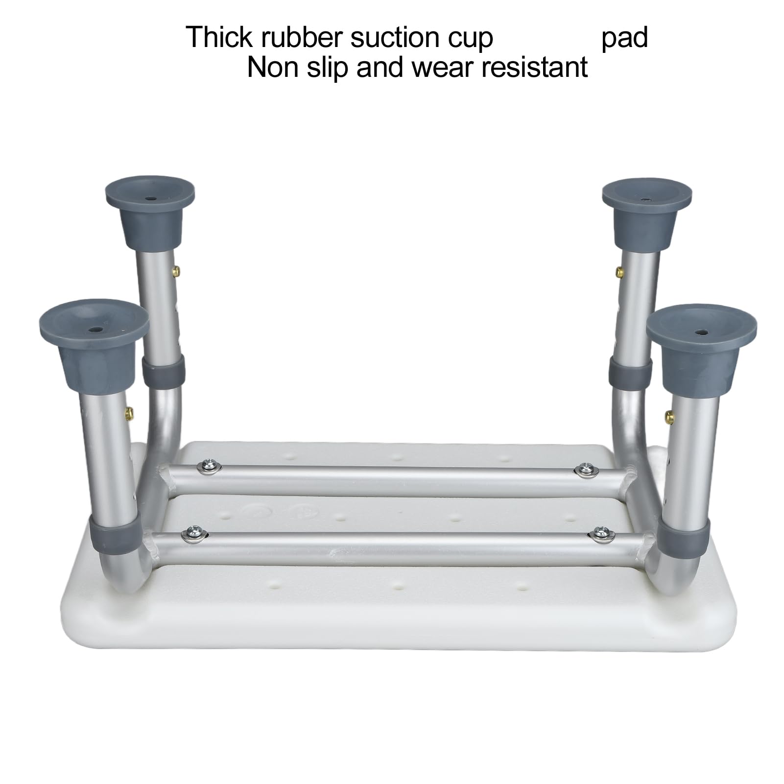 Cryfokt Asiento de Ducha Taburete de Baño Antideslizante con Ajustable para Bebés Mayores, Banco de Ducha con Ventosa Antideslizante para Varios Tipos de Cuerpo