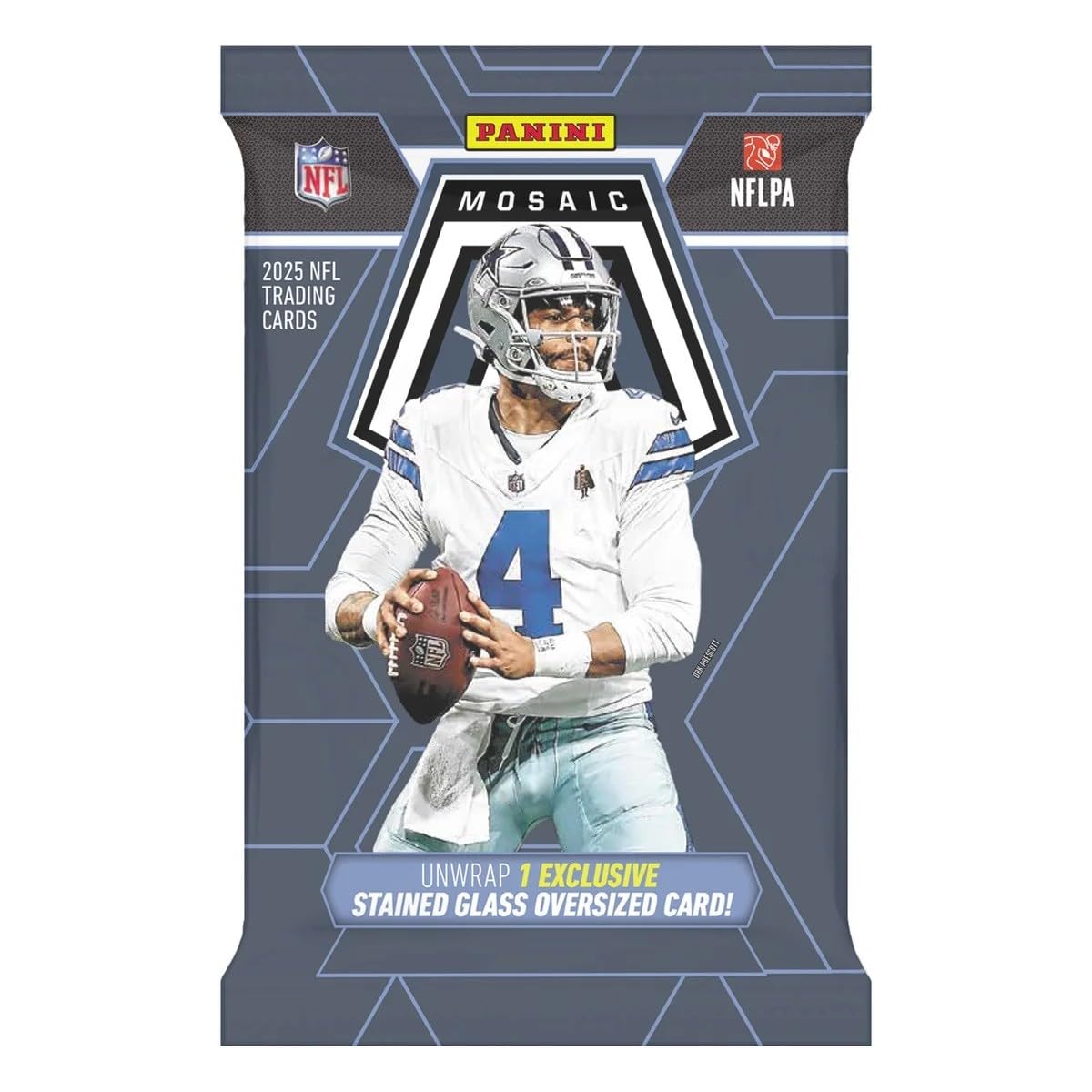 Amazon.com: 2025 Panini Mosaic Football Flagship Collection Trading Card Box  (1 Stained Glass Oversized Card Per Box) : Collectibles & Fine Art