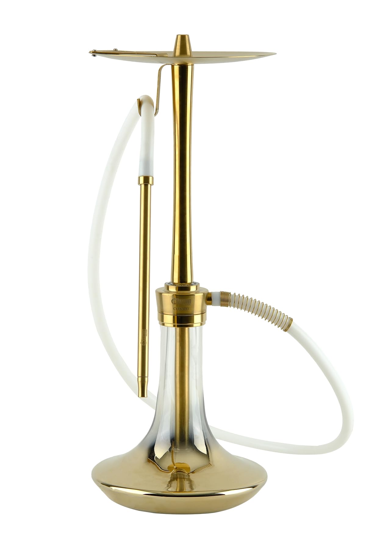 COSMO HOOKAH SHISHA - GOLD BODY - GOLD GLASS
