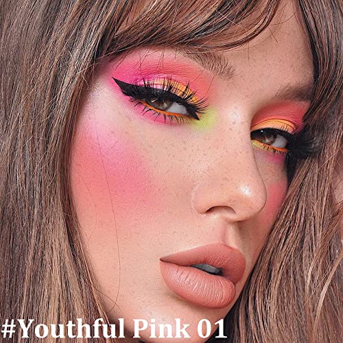 Soft Cream Liquid Blush Korean Makeup Liquid Blush For Cheeks, Pink Blush Face Make Up, High-Pigmented, Long-Lasting, Waterproof, Natural Glossy, Skin Tint Blush Face Makeup For Women And Girls - Youthful Pink 01 #TOP1
