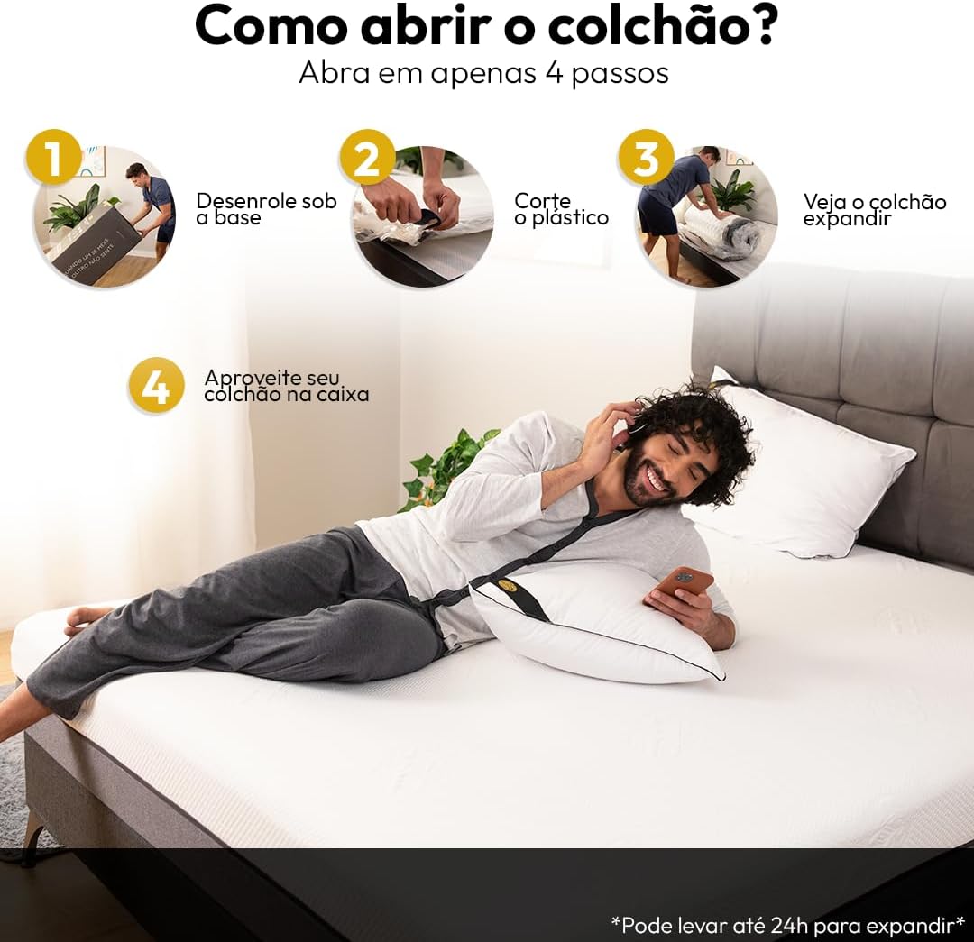 Four steps to unbox the King Star Smart Comfort Mattress