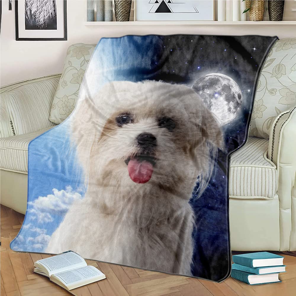 Cadeaux pour les amoureux des chiens : couverture personnalisée en peluche krui
