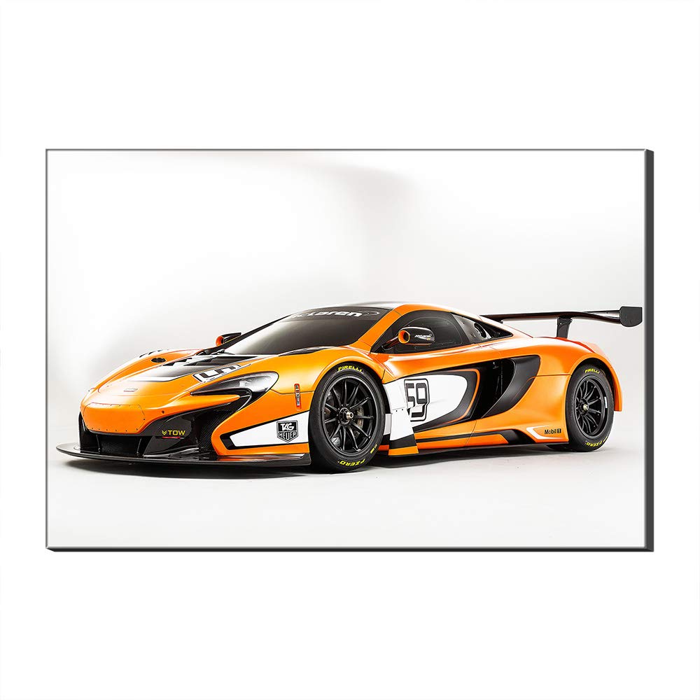 McLaren peinture toile orange pour salon moderne et élégant