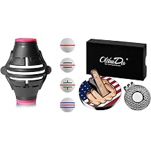 1 Pack 360 Triple Line Golf Ball Marker, Premium Magnetic Middle Finger Golf Ball Marker Cap Clip Set - Golf Ball Marker Stencil Tool, Fun Accessory for Golfers, Idea for Avid Enthusiast
