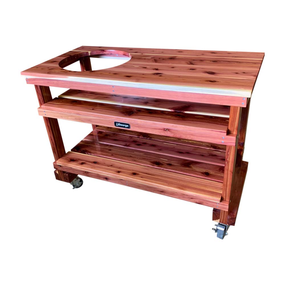 JJGeorge Big Green Egg MiniMax Deluxe Table - Free Table Cover Included