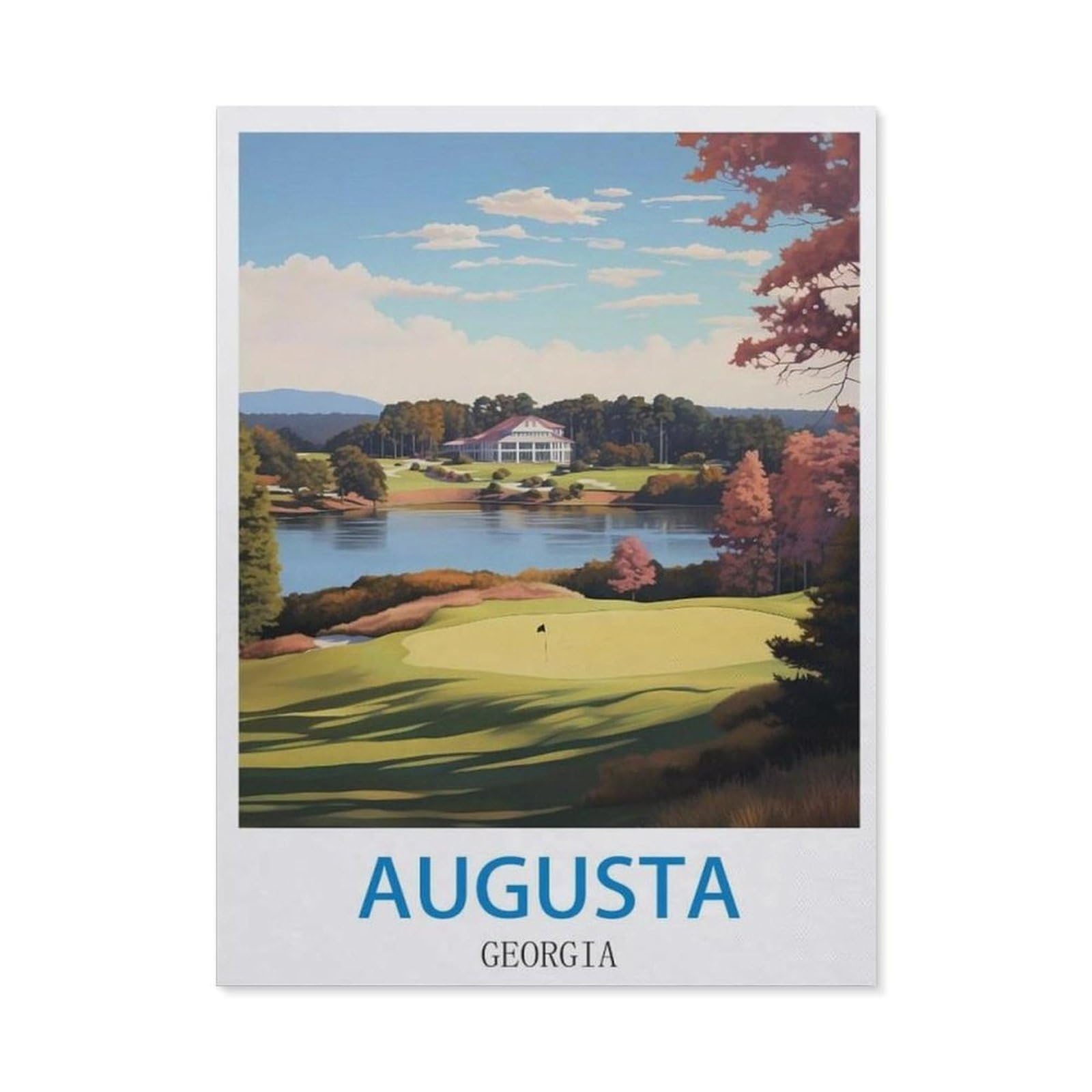 BEAYODKP 5D Diamond Painting，Augusta Georgia ， Golf（30x40cm）