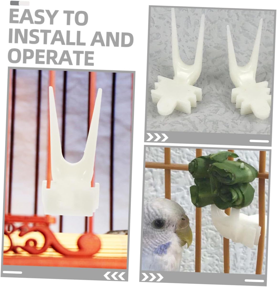 LIOOBO 20pcs Bird Fruit Holder Forks Small Vegetable Food Skewers for Parrots Pet Cage Accessories Reusable Foraging Treat Tool image 5