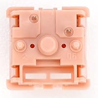 Vista 5 de WS Interruptores de teclado mecánicos 5 pines Montaje en PCB Lubricado Interruptores lineales Rosa (35 piezas)