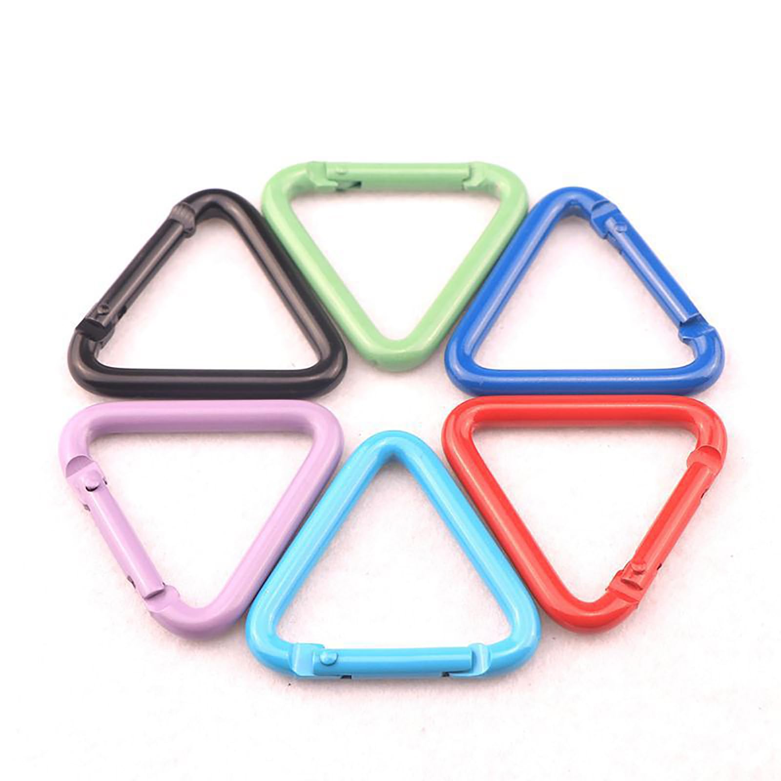 ABCOOL 12 mini moschettoni portachiavi a forma di cuore – 5 cm in alluminio resistente a sgancio rapido con bloccaggio automatico a molla clip per casa, camper, campeggio, pesca, escursionismo, viaggi