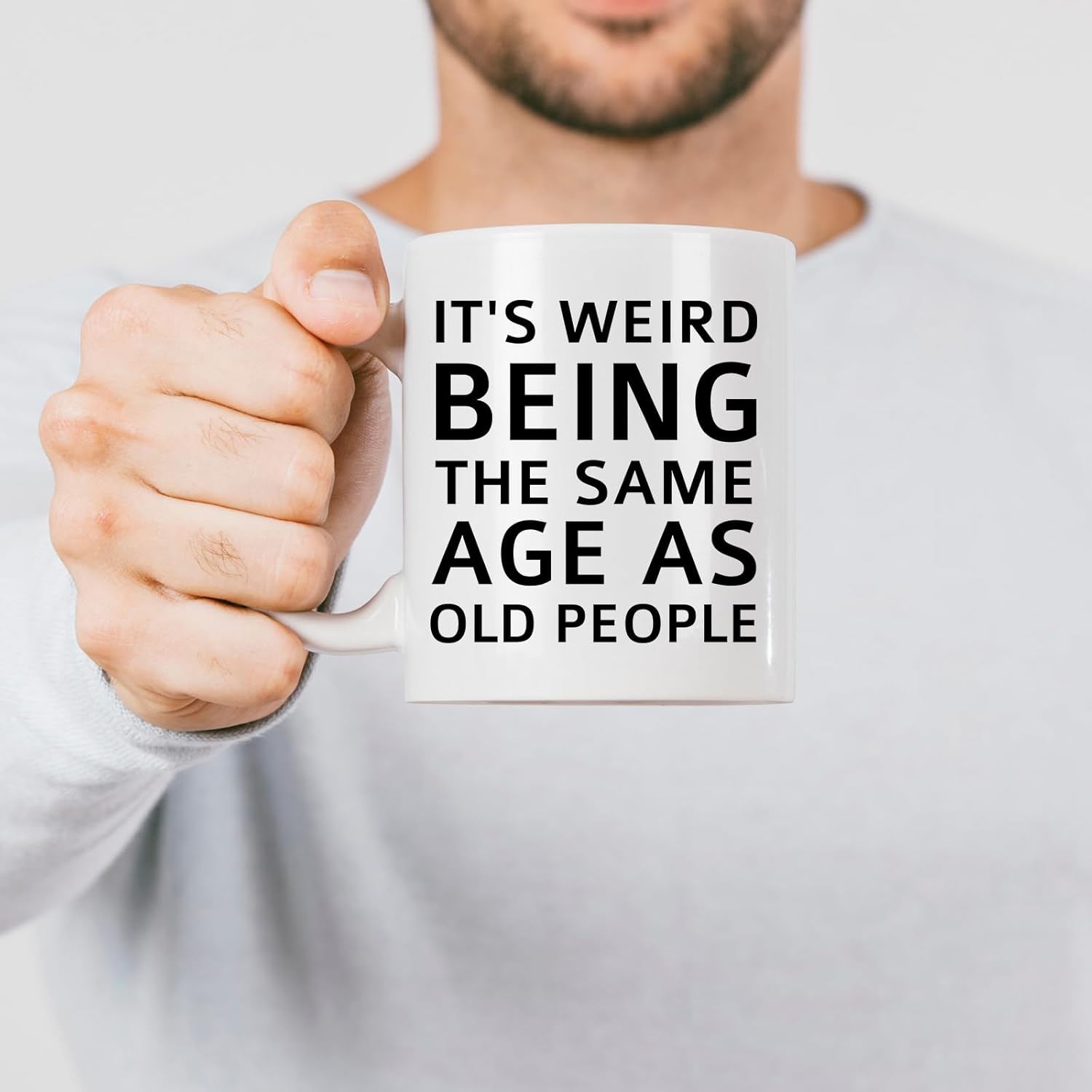 Waldeal It's Weird Being The Same Age As Old People Mug, Fun Unique Birthday Gift Ideas for 40th 50th 60th 70th - Image 2