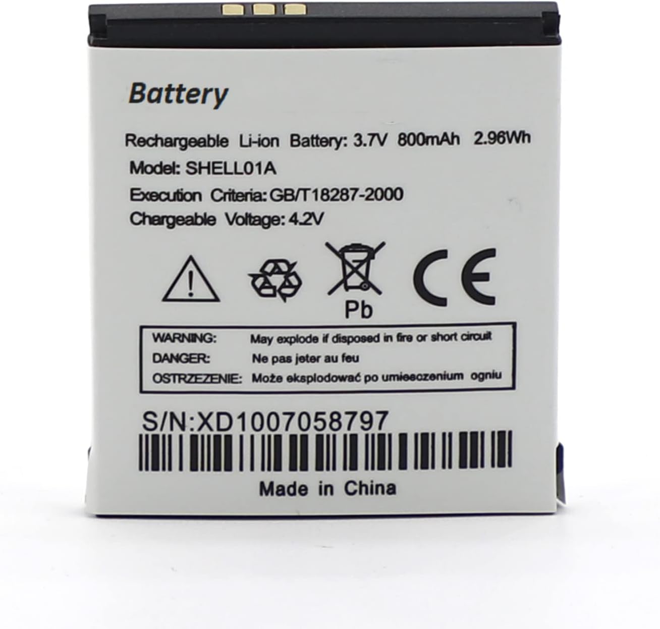 Batteria Ricaricabile 900mAh Per Doro PhoneEasy 510, 500, 515, 715 E Molti Altri - Li-ion 3.7V