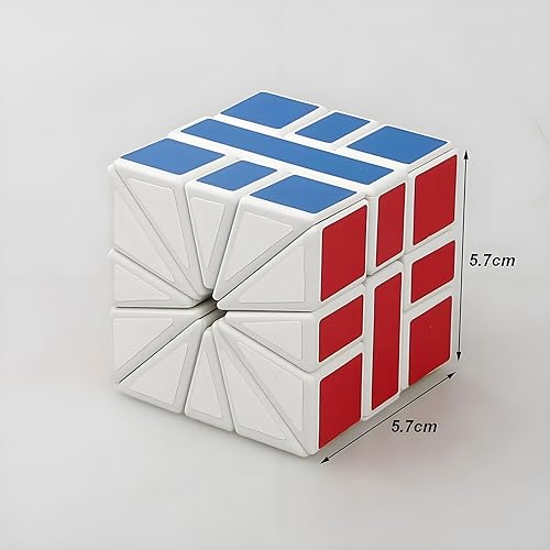 Miniatura 2 de AI-YUN Cubo de velocidad SQ2, cubo cuadrado de dos mágicos, etiqueta engomada en forma de abanico rompecabezas cubo juguetes, blanco