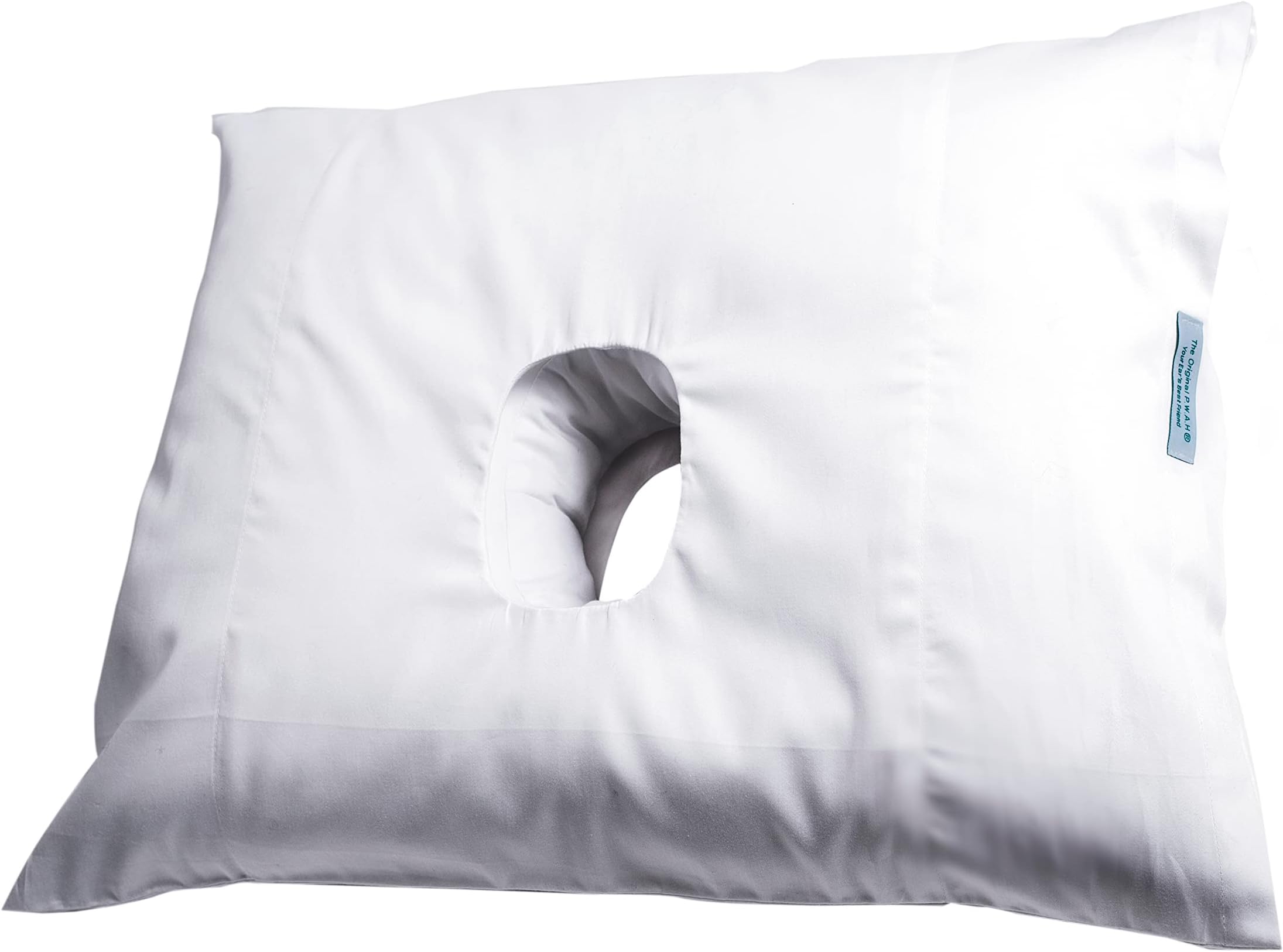 The Original Pillowcase with a Hole - Silky 100% Cotton Sateen (White)